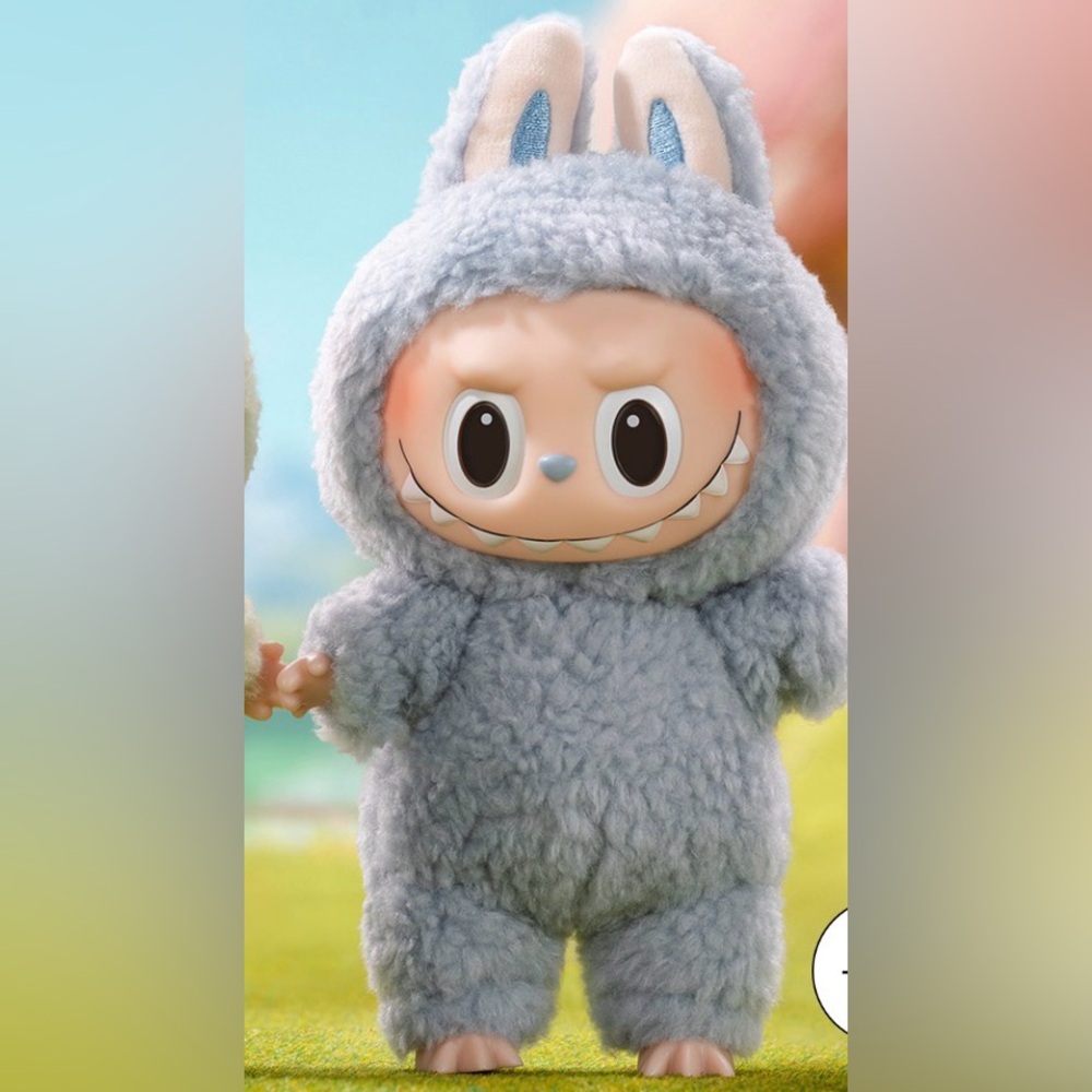 POP MART The Monsters - Exciting Macaron Labubu SEA SALT COCONUT (blue gray)